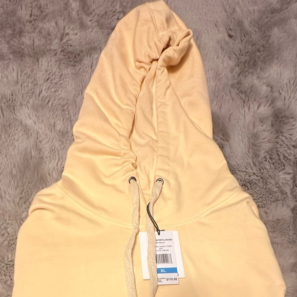 NWT - ONIA HEATHERED FRENCH TERRY PULL- OVER HOODIE COLOR - YELLOW CREAM - Picture 8 of 8